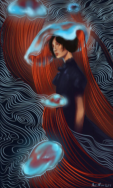 Jellyfish (2025). Digital painting.
